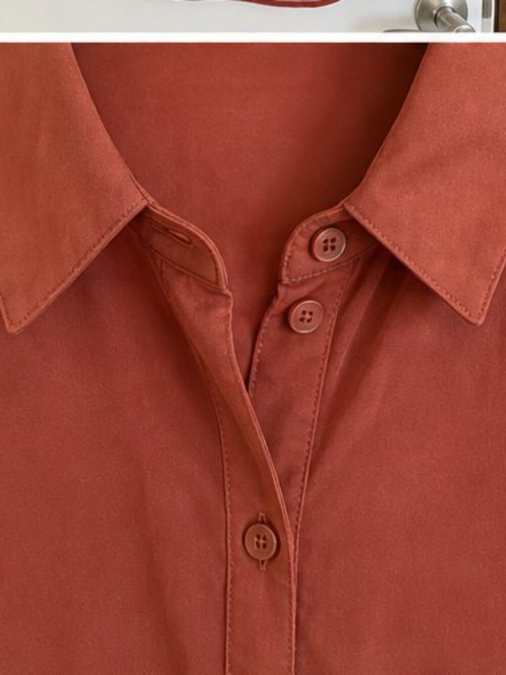 Rust Ruffle Blouse - Picture 4 of 6